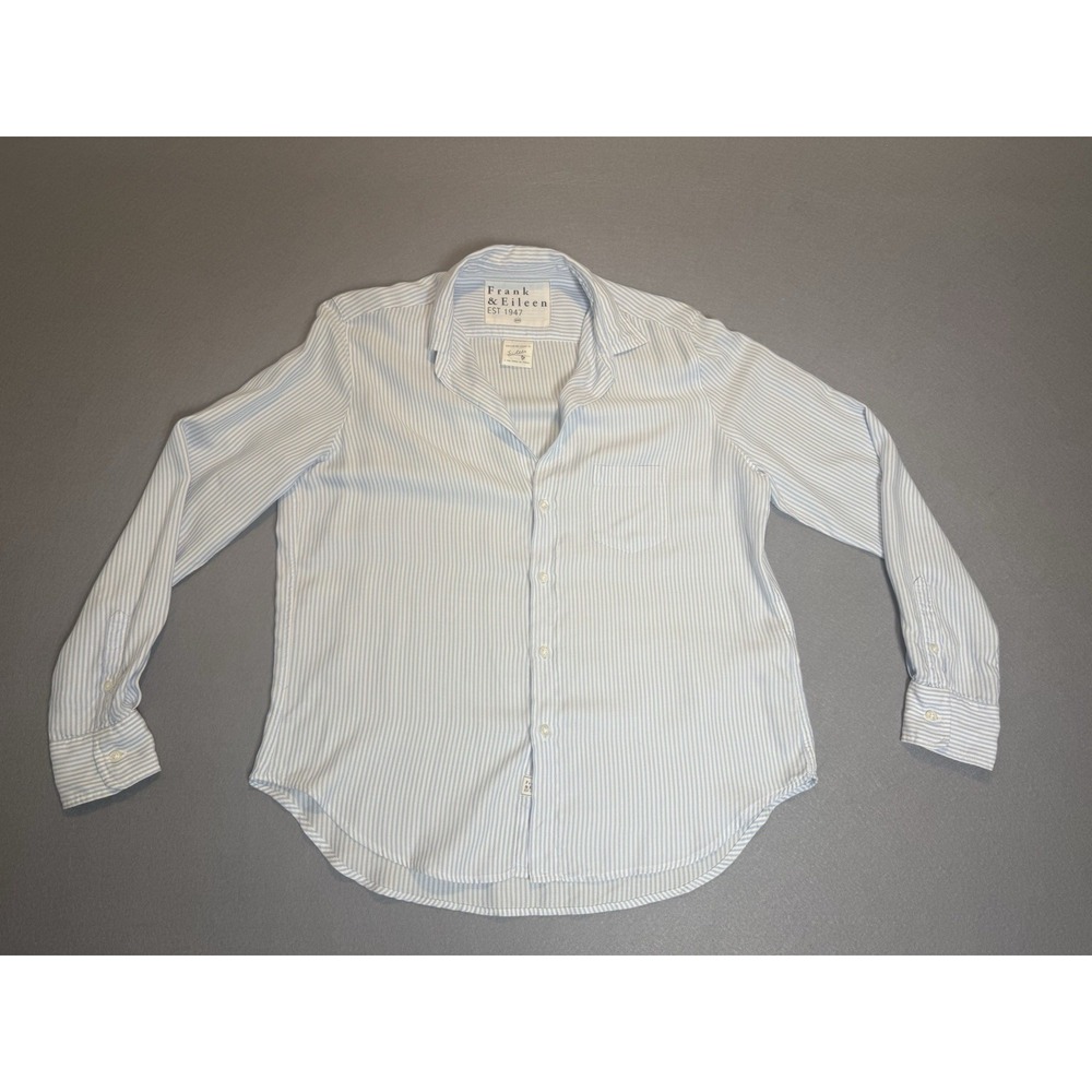 Frank & Eileen Women's Striped Long Sleeve Shirt Size XXS Woven in Italy